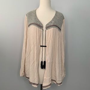 Isela Boho Tie Front Top